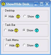 desktop hide pop up screen